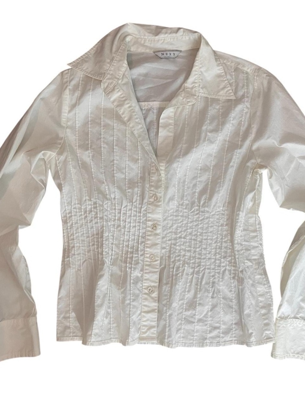 Nexx Women's White Button Up Fitted shirt